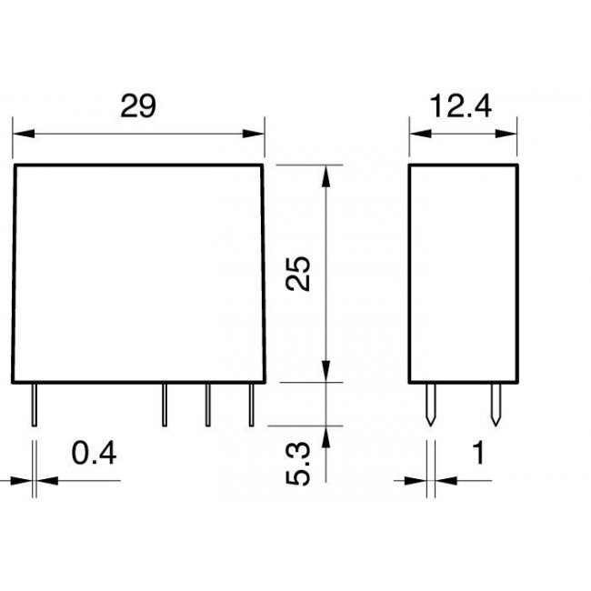 Ρελέ Μίνι 2P 12V DC 8A 4052 FINDER