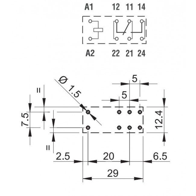 Ρελέ Μίνι 1P 110V DC 16A 4061 FINDER