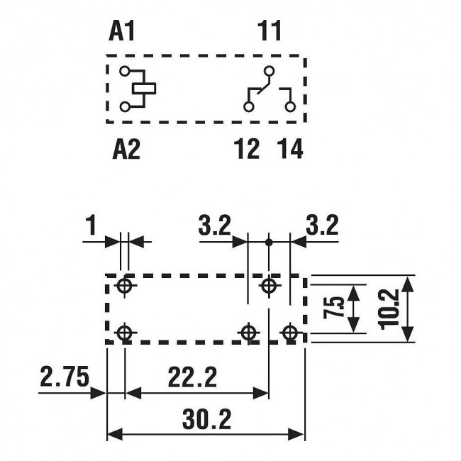 Ρελέ Μινιατούρας 1P 9V DC 10A 4341 FINDER