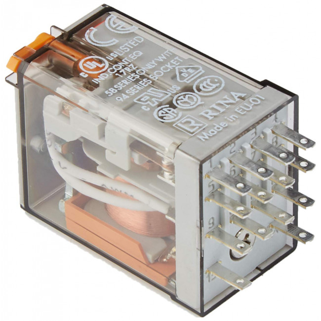 Ρελέ Μεσαίο 4P 24V AC 7A Solder 5534 FINDER