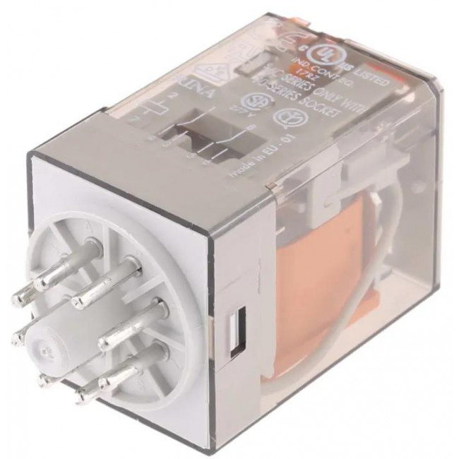 Ρελέ Τύπου Λυχνίας 8P 24V AC 10A 6012 FINDER