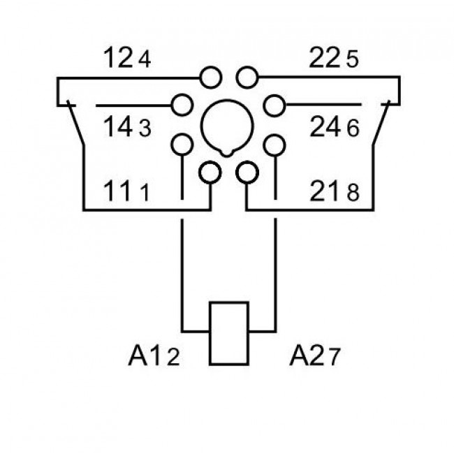 Ρελέ Τύπου Λυχνίας 8P 230V AC 10A 6012 FINDER