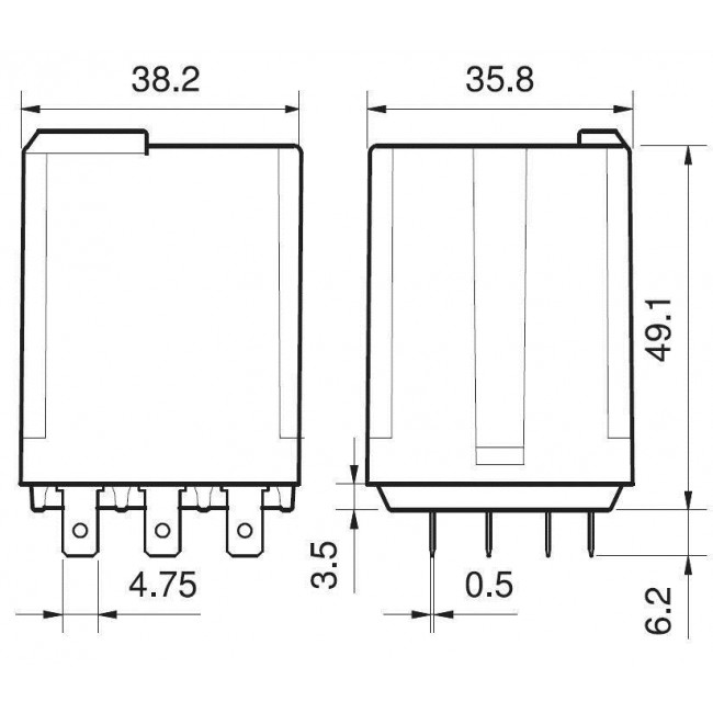 Ρελέ Υψηλών Ρευμάτων 3P 3CO 24VDC 16A FASTON 6233 FINDER