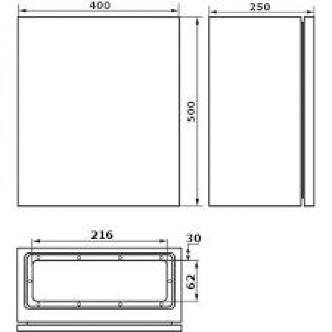 Ερμάριο Μεταλλικό 500x400x250mm Αδιάφανη Πόρτα IP66 ST4 525 LEB