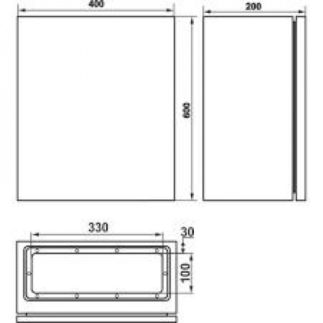 Ερμάριο Μεταλλικό 600x400x200mm Αδιάφανη Πόρτα IP66 ST4 620 LEB