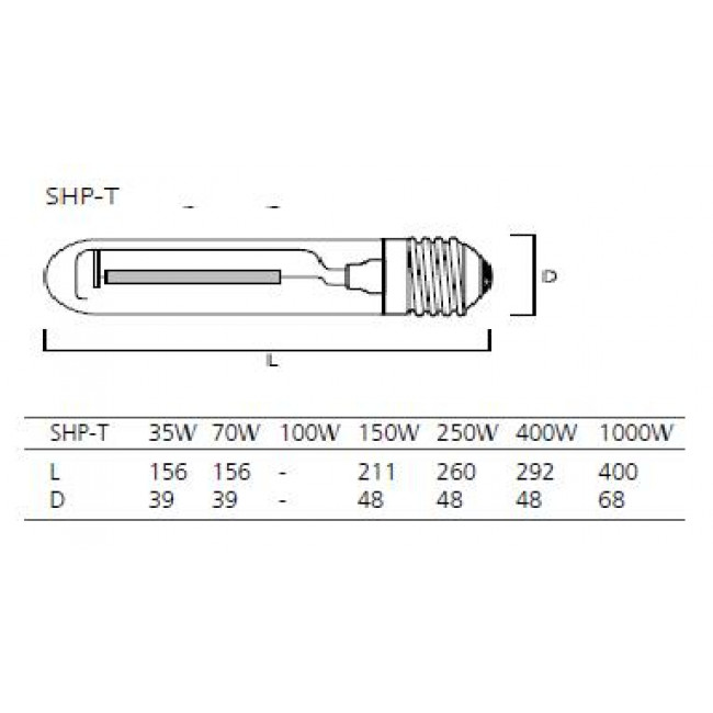 Λάμπα SHP-T 70W E27 2000k Basic Plus SYLVANIA