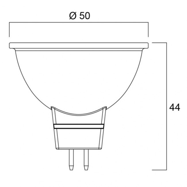 Λάμπα LED 4.3W GU5.3 3000k 12VAC/DC 36° RefLED SYLVANIA