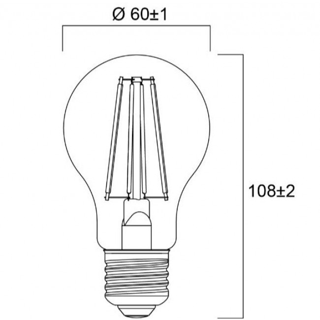 Λάμπα LED Κλασική 7W E27 2700k 230V Filament Dimmable Clear 0029313 SYLVANIA