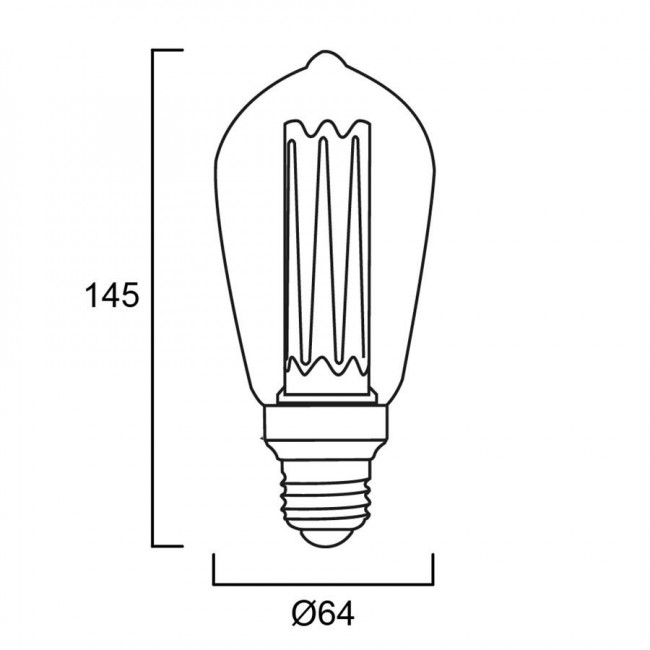 Λάμπα LED ST64 2.5W E27 2000k 230V Filament Mirage SYLVANIA