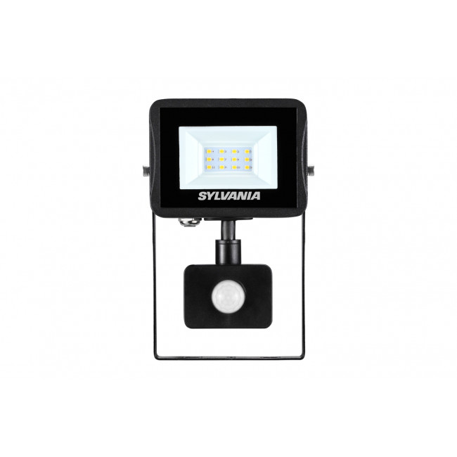 Προβολέας LED 10W 4000k Με Ανιχνευτή Κίνησης Μαύρο IP65 230V Eco Flood SYLVANIA