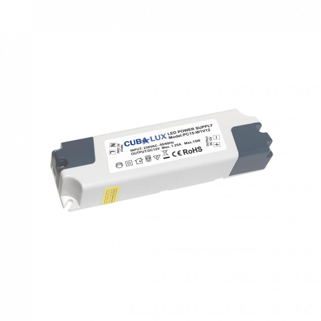 Τροφοδοτικό 15W Με Έξοδο 12VDC 1.25A CUBALUX