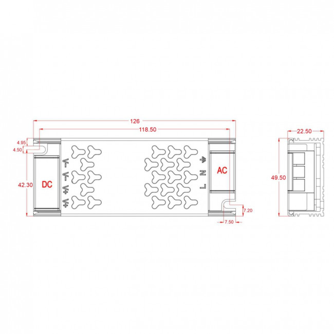 Τροφοδοτικό 60W Με Έξοδο 12VDC 2.5A CUBALUX