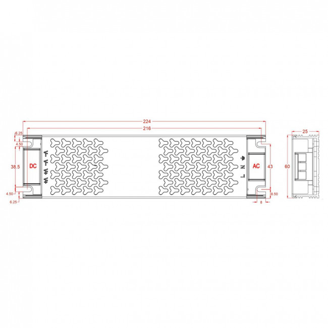 Τροφοδοτικό 250W Με Έξοδο 12VDC 20.8A CUBALUX