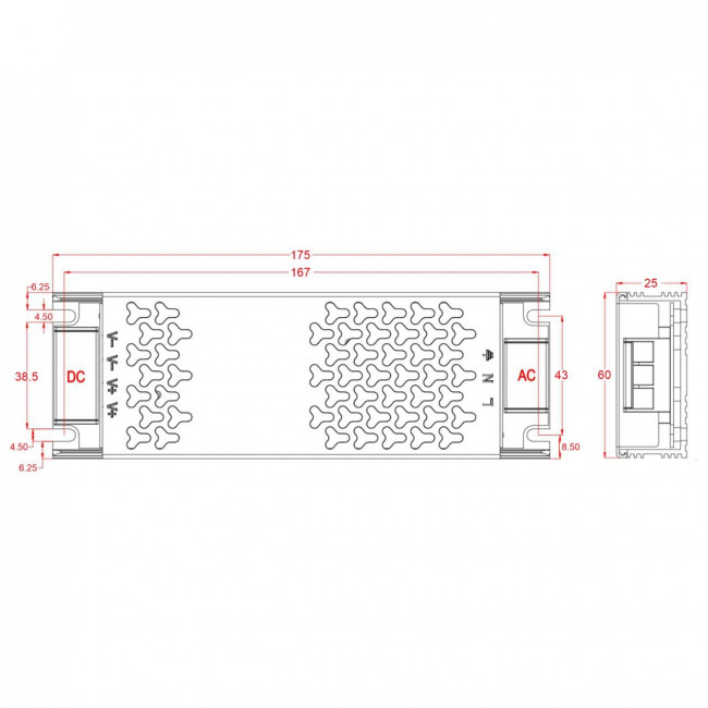 Τροφοδοτικό 150W Με Έξοδο 24VDC 6.25A CUBALUX