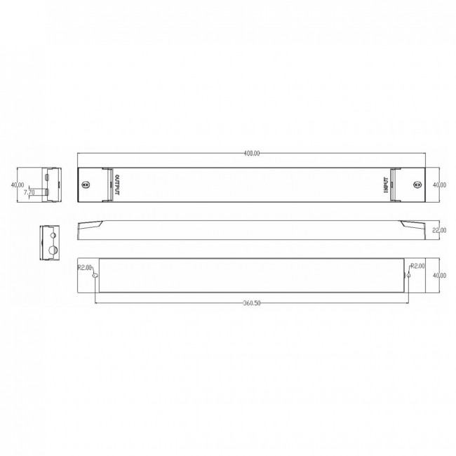 Τροφοδοτικό 250W Με Έξοδο 24VDC 10.42A Dimmable CUBALUX