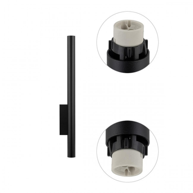 Απλίκα Δίφωτη GU10 Μαύρο Fourty Wall 10759 NOWODVORSKI