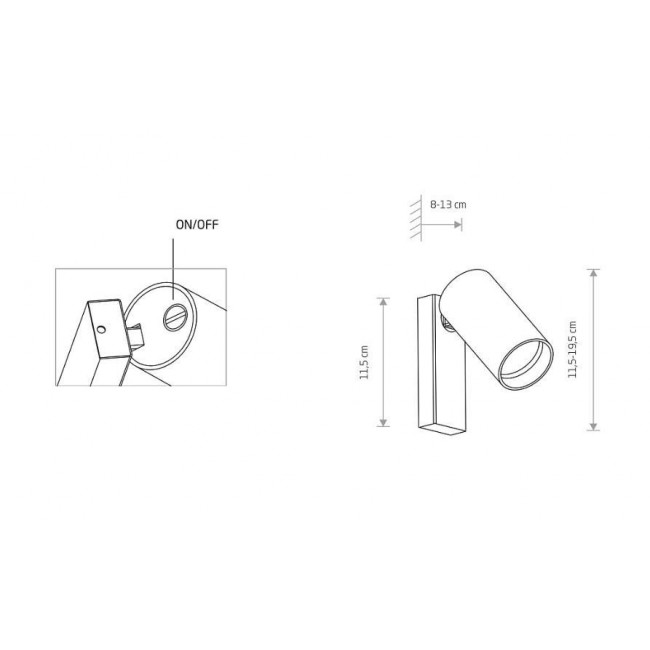 Σποτ Επίτοιχο GU10 Λευκό Mono 7808 NOWODVORSKI