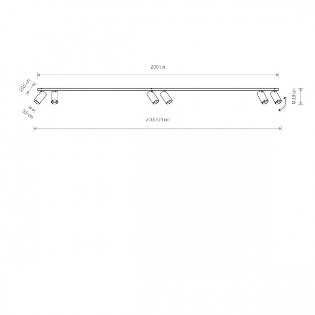 Σποτ Οροφής Εξάφωτο GU10 Λευκό Mono 7813 NOWODVORSKI