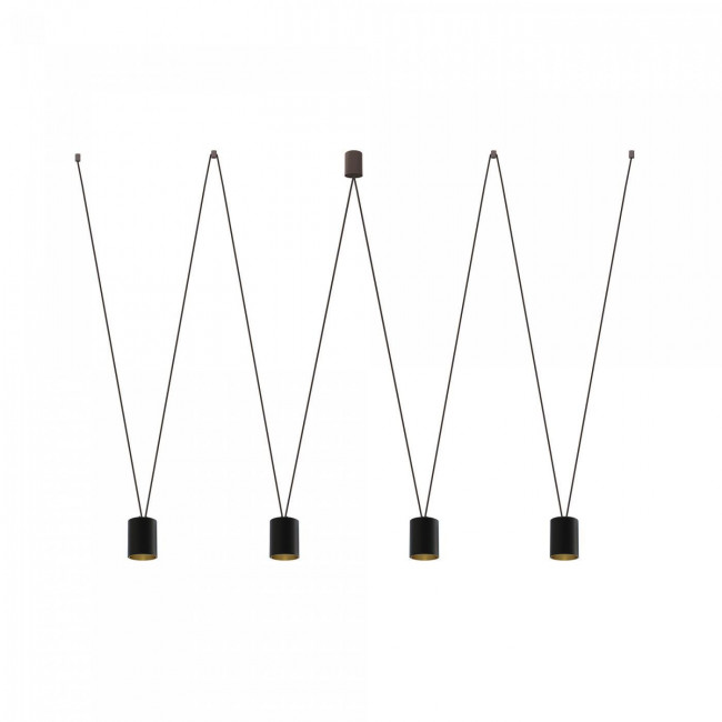 Φωτιστικό Τετράφωτο GU10 Μάυρο Και Χρυσό More Tone 7814 NOWODVORSKI