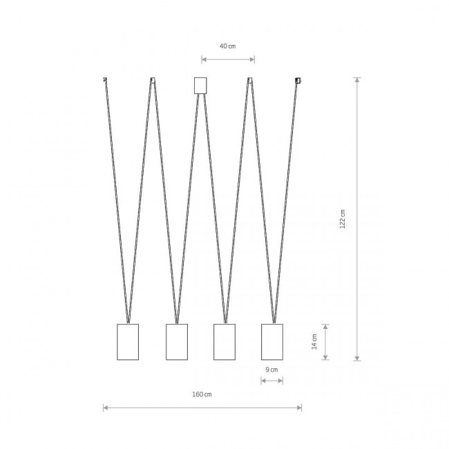 Φωτιστικό Τετράφωτο GU10 Μάυρο Και Χρυσό More Tone 7814 NOWODVORSKI
