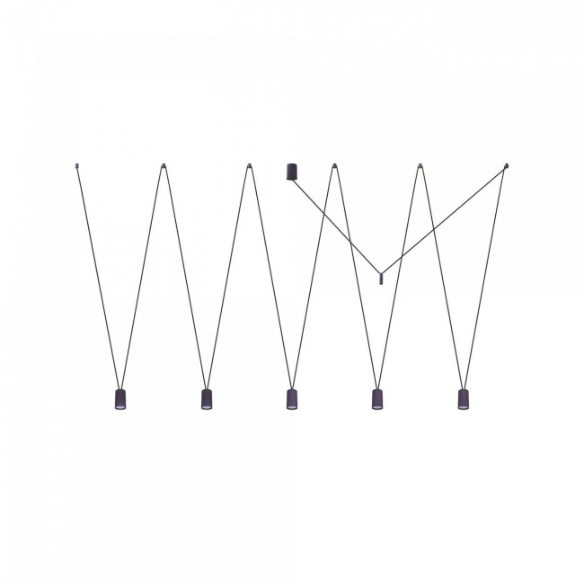 Φωτιστικό Πεντάφωτο GU10 Μάυρο More Eye 7825 NOWODVORSKI