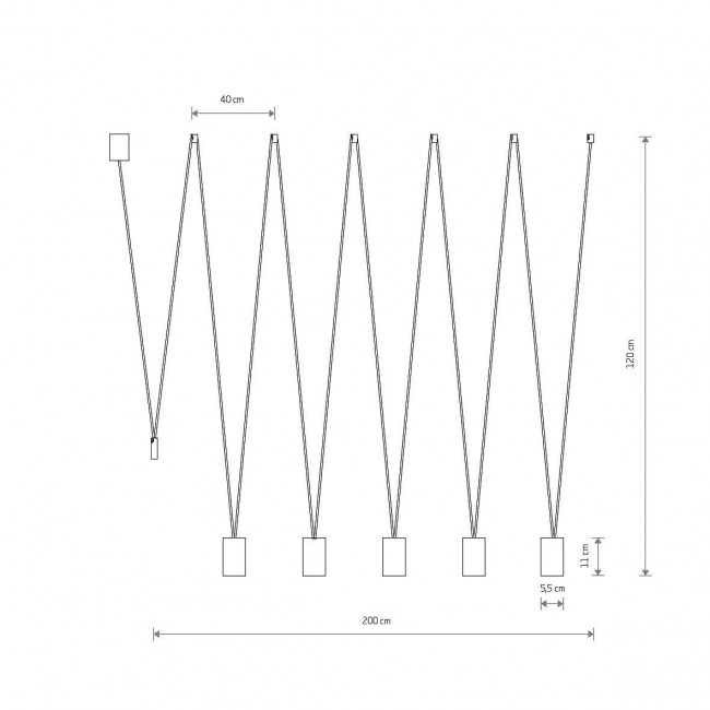 Φωτιστικό Πεντάφωτο GU10 Μάυρο More Eye 7825 NOWODVORSKI