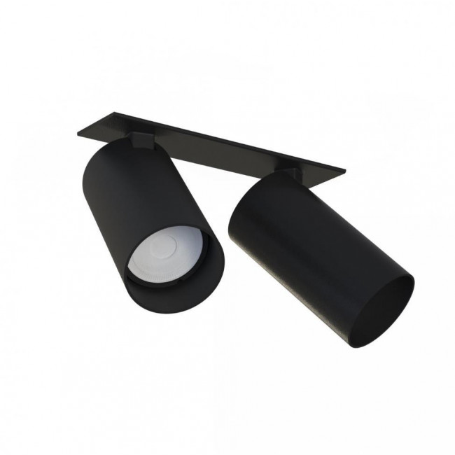 Σπότ Χωνευτό Δίφωτο GU10 Μαύρο Κινητό Mono 7834 NOWODVORSKI