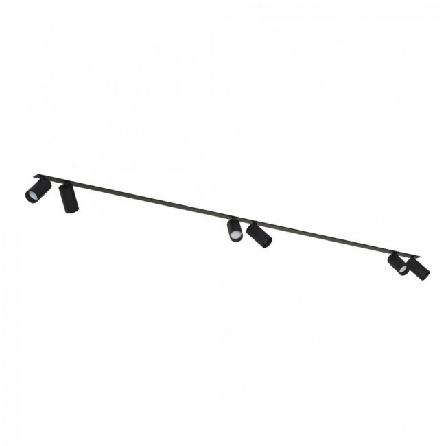 Σπότ Χωνευτό Εξάφωτο GU10 Μαύρο Κινητό Mono 7837 NOWODVORSKI