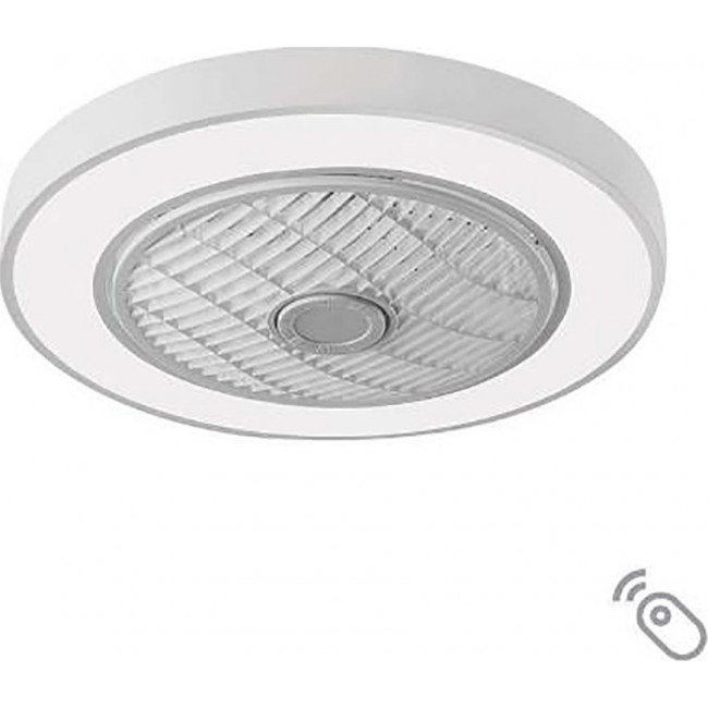Ανεμιστήρας Πλαφονιέρα 35W D30 Με Φως Και Τηλεχειριστήριο Λευκό Marin LINEME