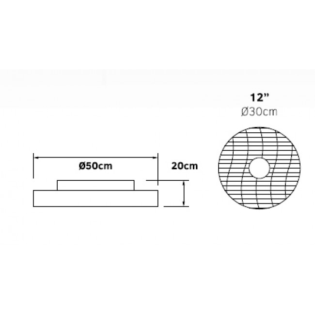 Ανεμιστήρας Πλαφονιέρα 35W D30 Με Φως Και Τηλεχειριστήριο Λευκό Marin LINEME