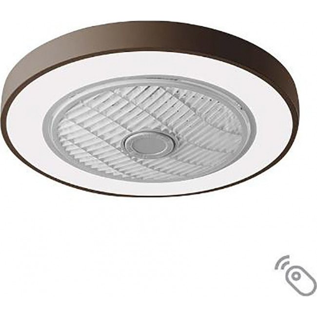 Ανεμιστήρας Πλαφονιέρα 35W D30 Με Φως Και Τηλεχειριστήριο Καφέ Marin LINEME
