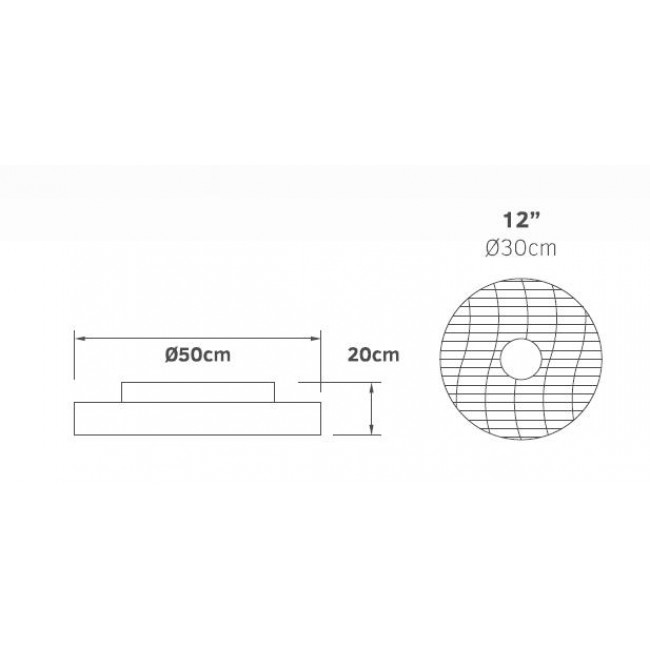 Ανεμιστήρας Πλαφονιέρα 35W D50 Με Τηλεχειριστήριο Λευκό Aurora LINEME