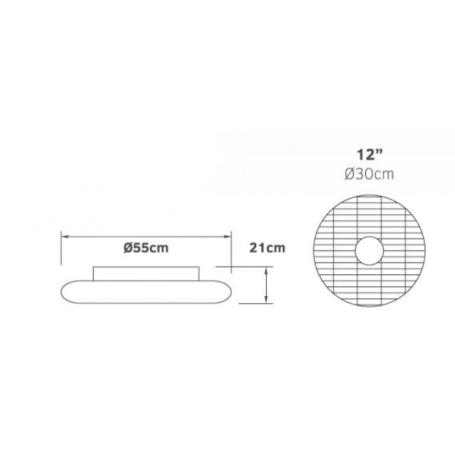 Ανεμιστήρας Πλαφονιέρα 45W D50 Με Φως Και Τηλεχειριστήριο Καφέ Cierzo LINEME