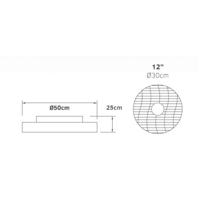 Ανεμιστήρας Πλαφονιέρα 35W D50 Με Φως Και WiFi Και Τηλεχειριστήριο Λευκό Helvia LINEME