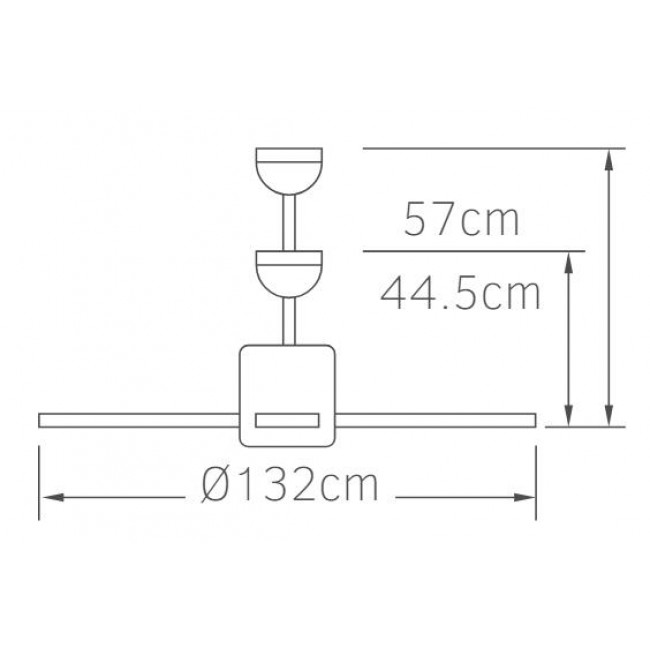 Ανεμιστήρας Οροφής 30W D132 Με Φως LED Και Τηλεχειριστήριο Δρυς Atma LINEME