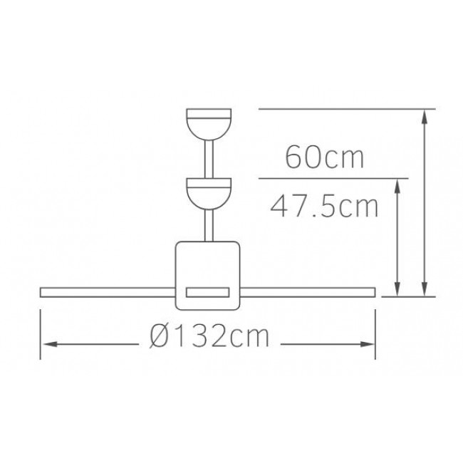 Ανεμιστήρας Οροφής 30W D132 Με Φως LED Και Τηλεχειριστήριο Μαύρο Rhea LINEME