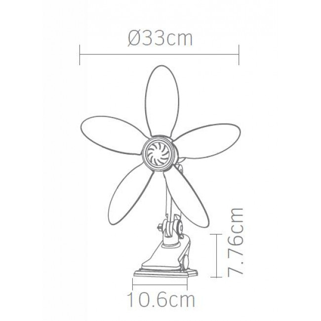 Ανεμιστήρας Επιτραπέζιος 7W D33 Λευκό Με Κλιπ LINEME