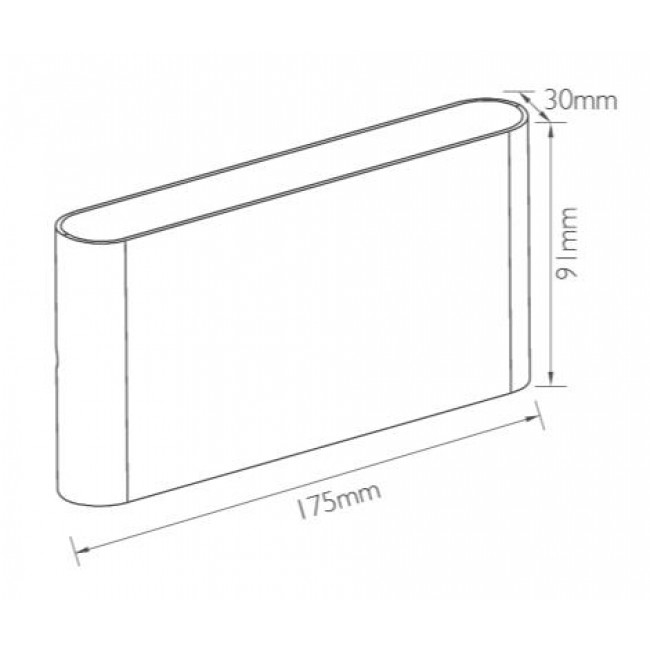 Απλίκα LED 12W 3000K Λευκό 17-00665-1 FOS ME