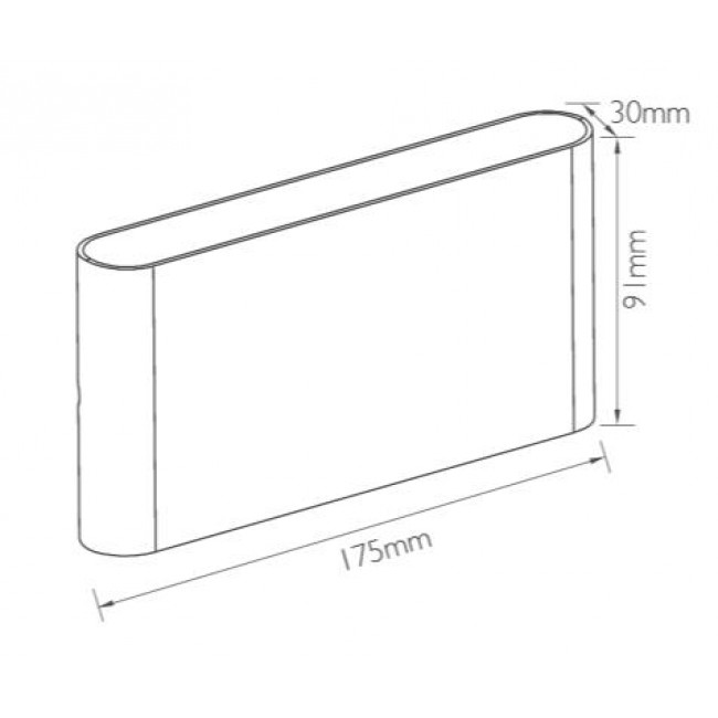 Απλίκα LED 12W 3000K Γκρι 17-00665-10 FOS ME
