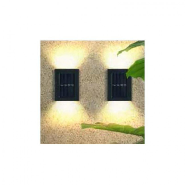 Ηλιακό Φωτιστικό LED 3000Κ Μαύρο (Σετ 4τεμ.) 47-00454 FOS ME