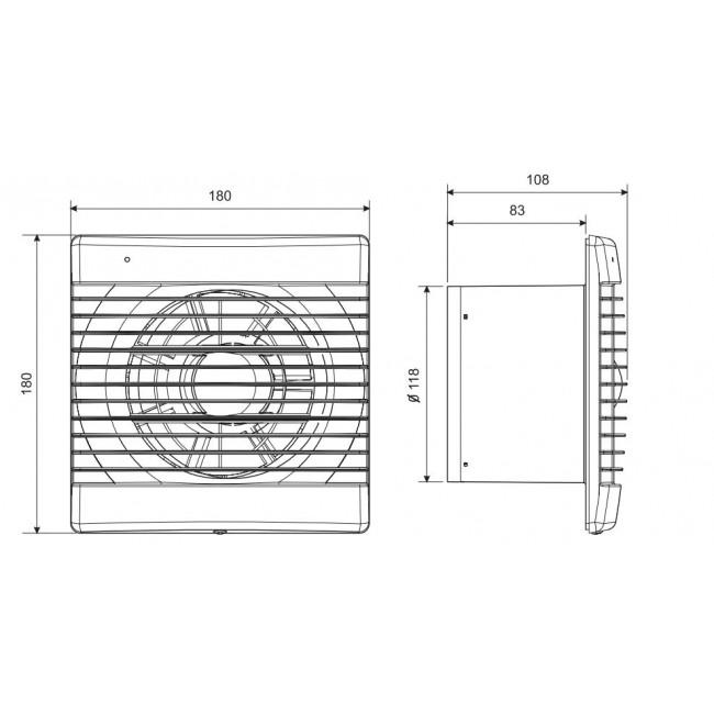 Εξαεριστήρας Μπάνιου Για Σωλήνα 120mm Λευκός DECOR 200 CZ S&P