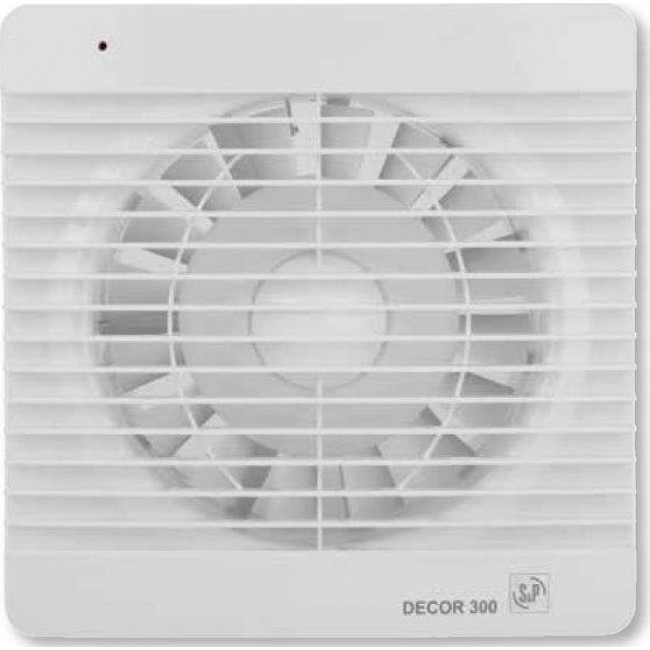 Εξαεριστήρας Μπάνιου Για Σωλήνα 150mm Λευκός DECOR 300 C S&P