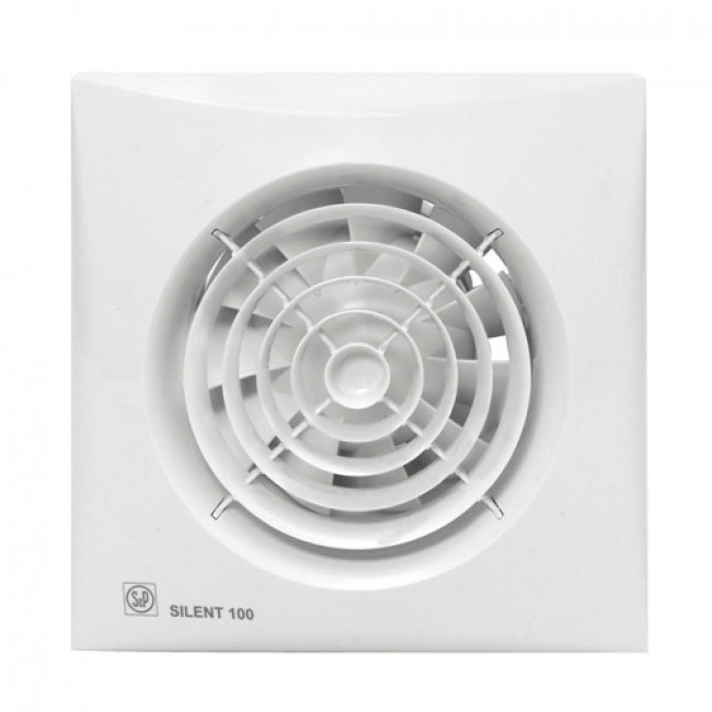 Εξαεριστήρας Μπάνιου Για Σωλήνα 100mm Με Χρονοκαθυστέρηση Λευκός SILENT 100 CRZ S&P