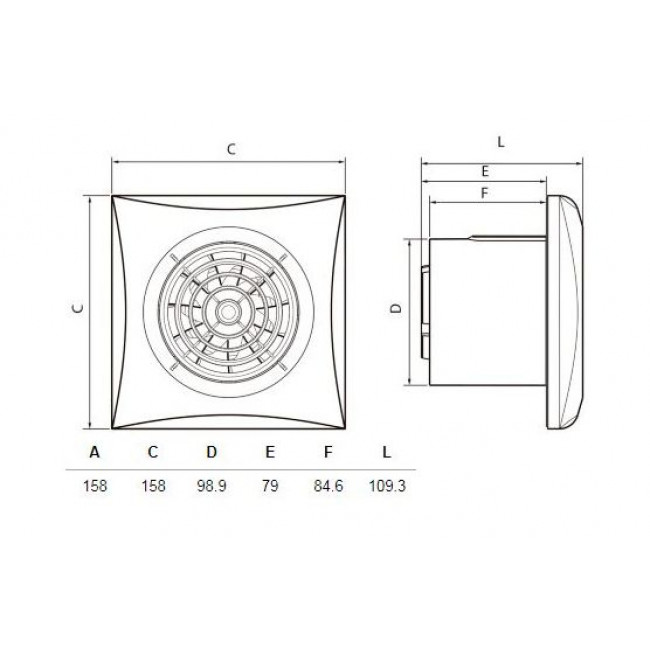 Εξαεριστήρας Μπάνιου Για Σωλήνα 100mm Με Χρονοκαθυστέρηση Λευκός SILENT 100 CRZ S&P