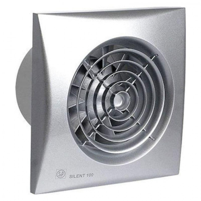 Εξαεριστήρας Μπάνιου Για Σωλήνα 100mm Ασημί SILENT 100 CZ S&P