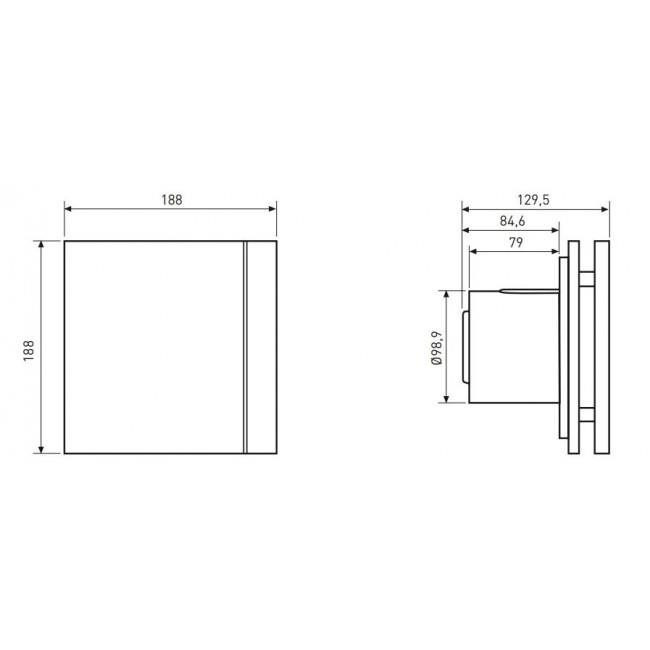 Εξαεριστήρας Μπάνιου Για Σωλήνα 100mm Μάρμαρο SILENT DESIGN 100 CZ S&P