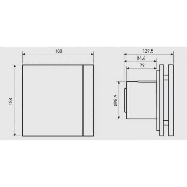 Εξαεριστήρας Μπάνιου Για Σωλήνα 100mm Ασημί SILENT DESIGN 100 CZ S&P