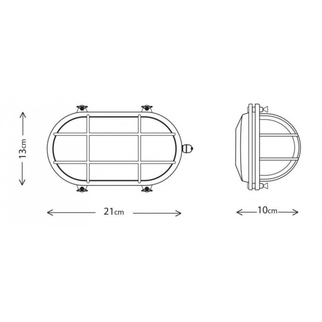 Φωτιστικό Χελώνα E27 Ορείχαλκος Με Πλέγμα 400 LIDO