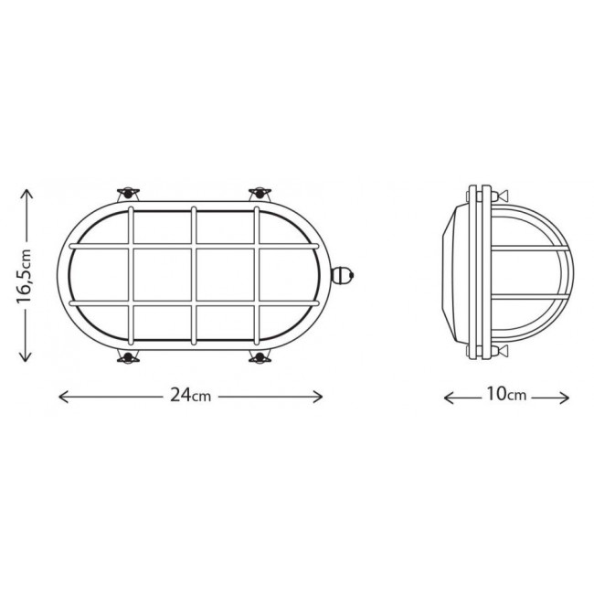 Φωτιστικό Χελώνα E27 Οξυντέ Με Πλέγμα 415ΟΞ LIDO