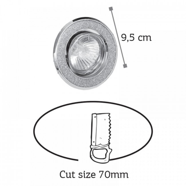 Σποτ Χωνευτό GU10 Χρώμιο Κινητό 43285 INLIGHT